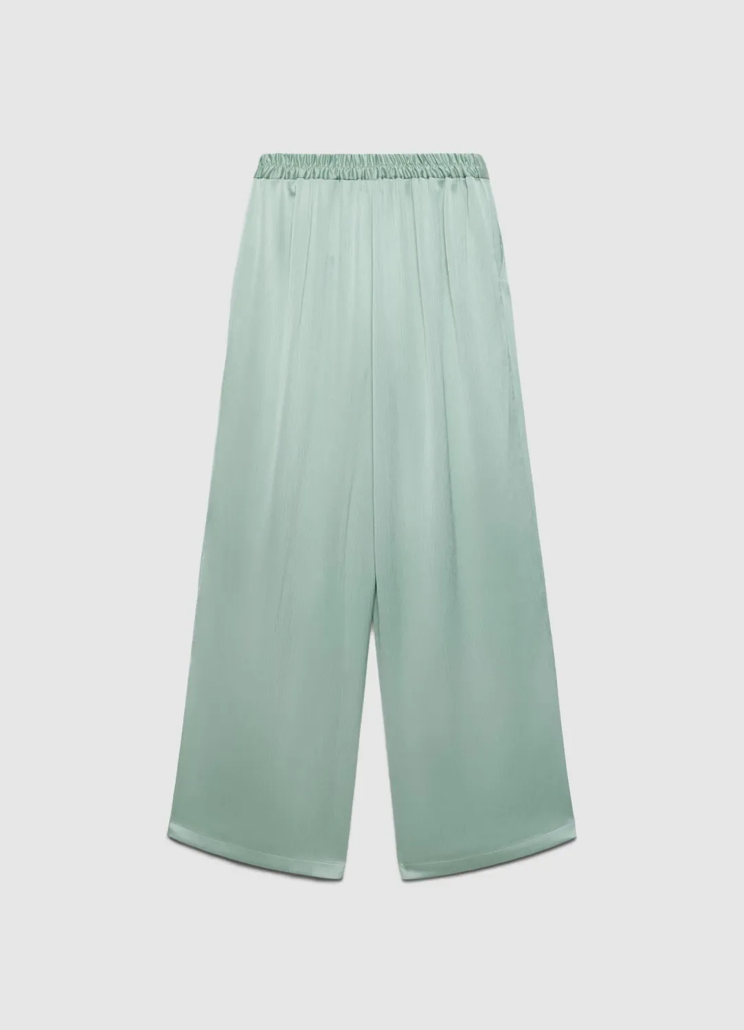 Calliope Satiné pantalon femme large taille haute