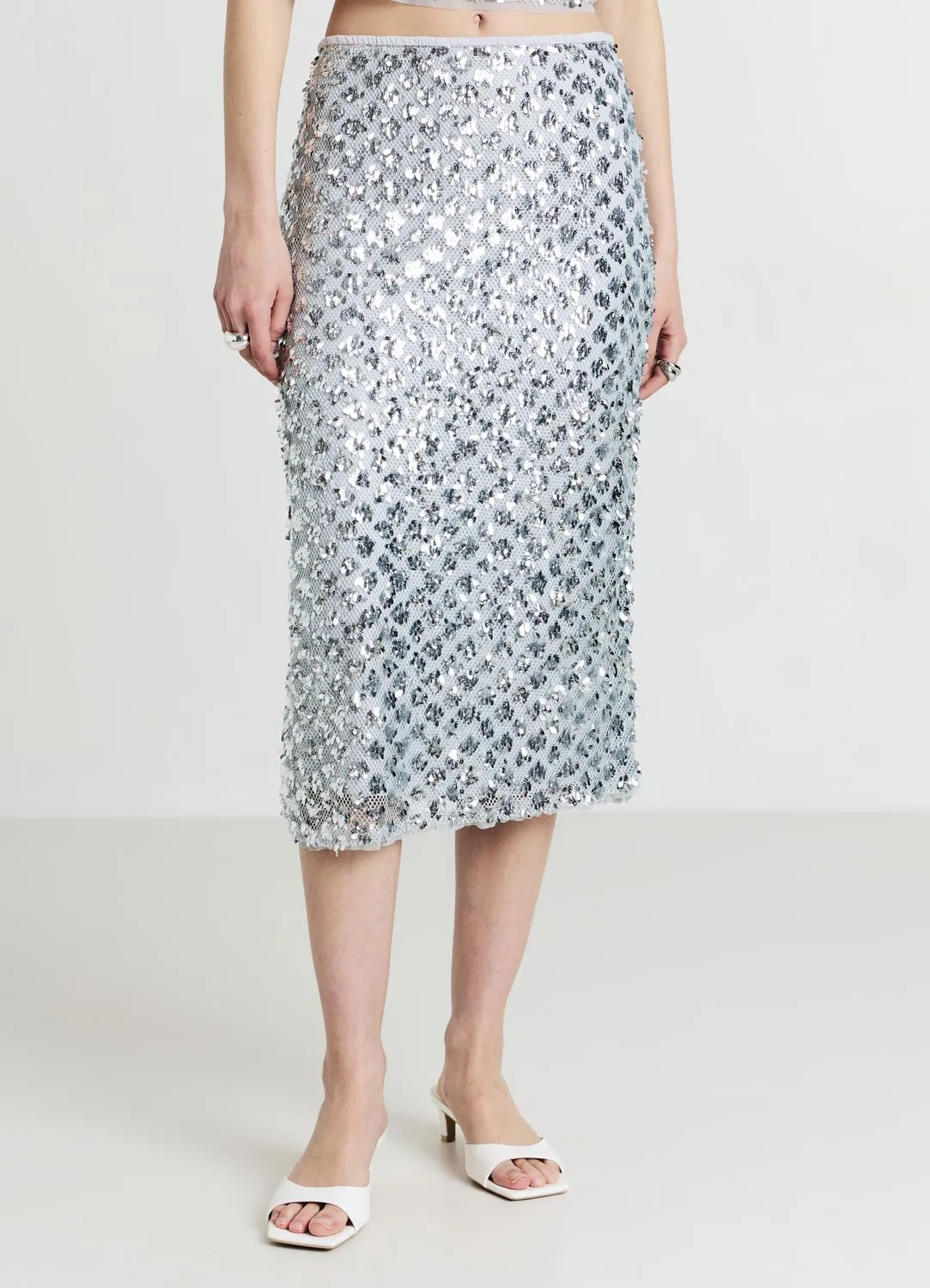Calliope Atelier jupe midi paillettes femme