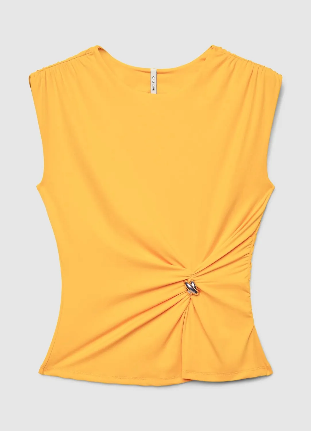 Calliope top froncé boucle femme sans manches