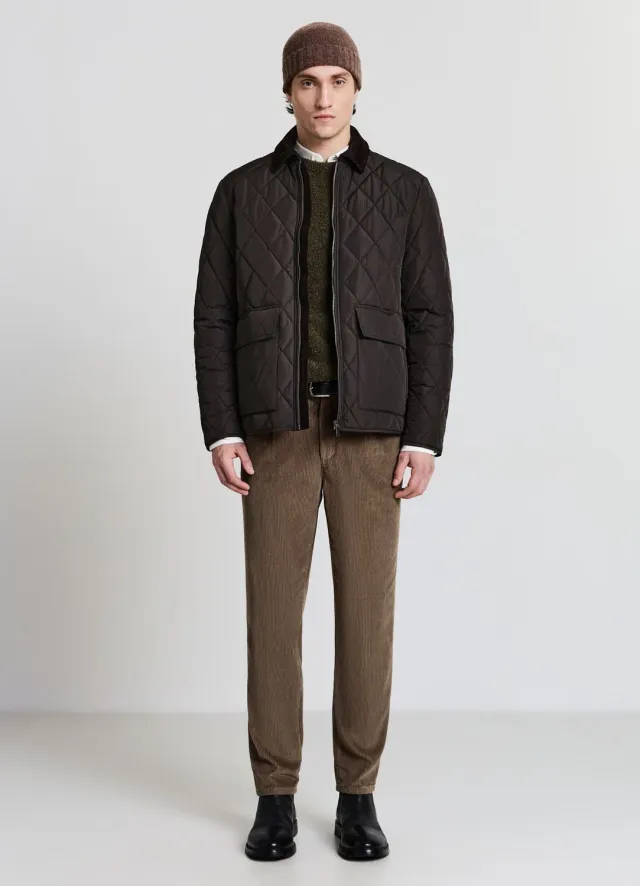 Calliope blouson matelassé homme col velours