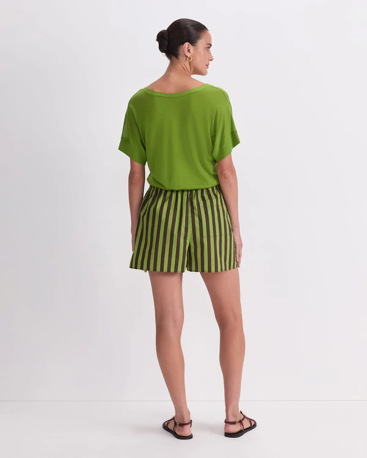 Sportscraft Tara short coton femme taille 10 rayé