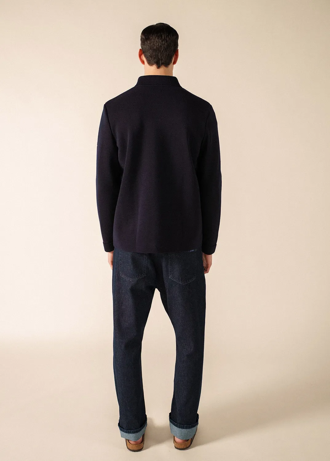 Saint James Cork veste marine 100% laine