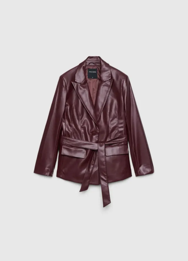 Calliope Veste blazer femme ceinture à nouer