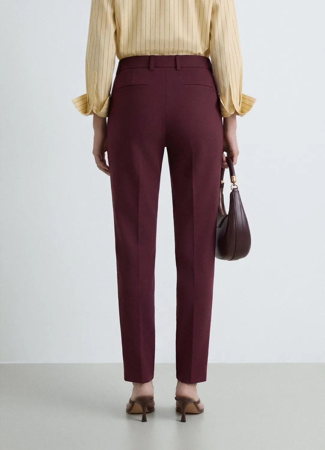 Calliope pantalon raso pantalon femme taille regular
