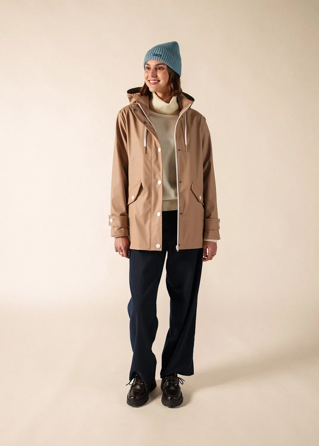 Saint James Canot bonnet céleste clair 100% laine