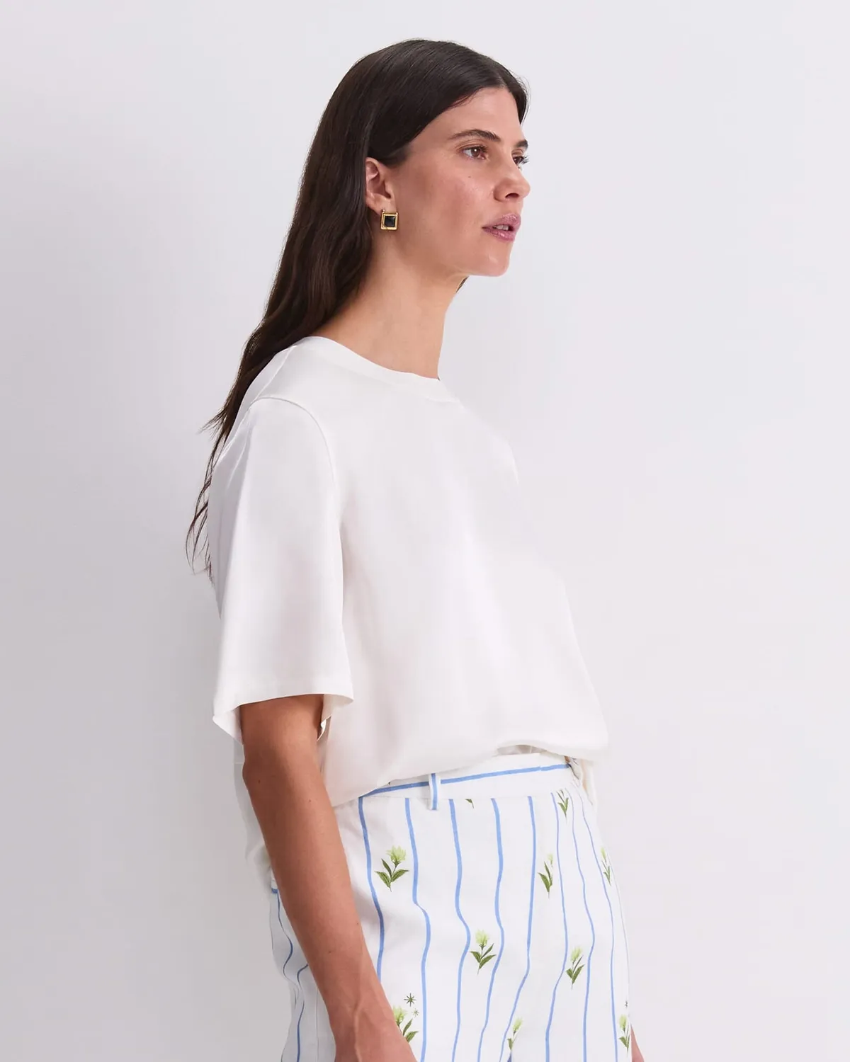 Sportscraft Isla Satin tee satin viscose taille 6 col rond