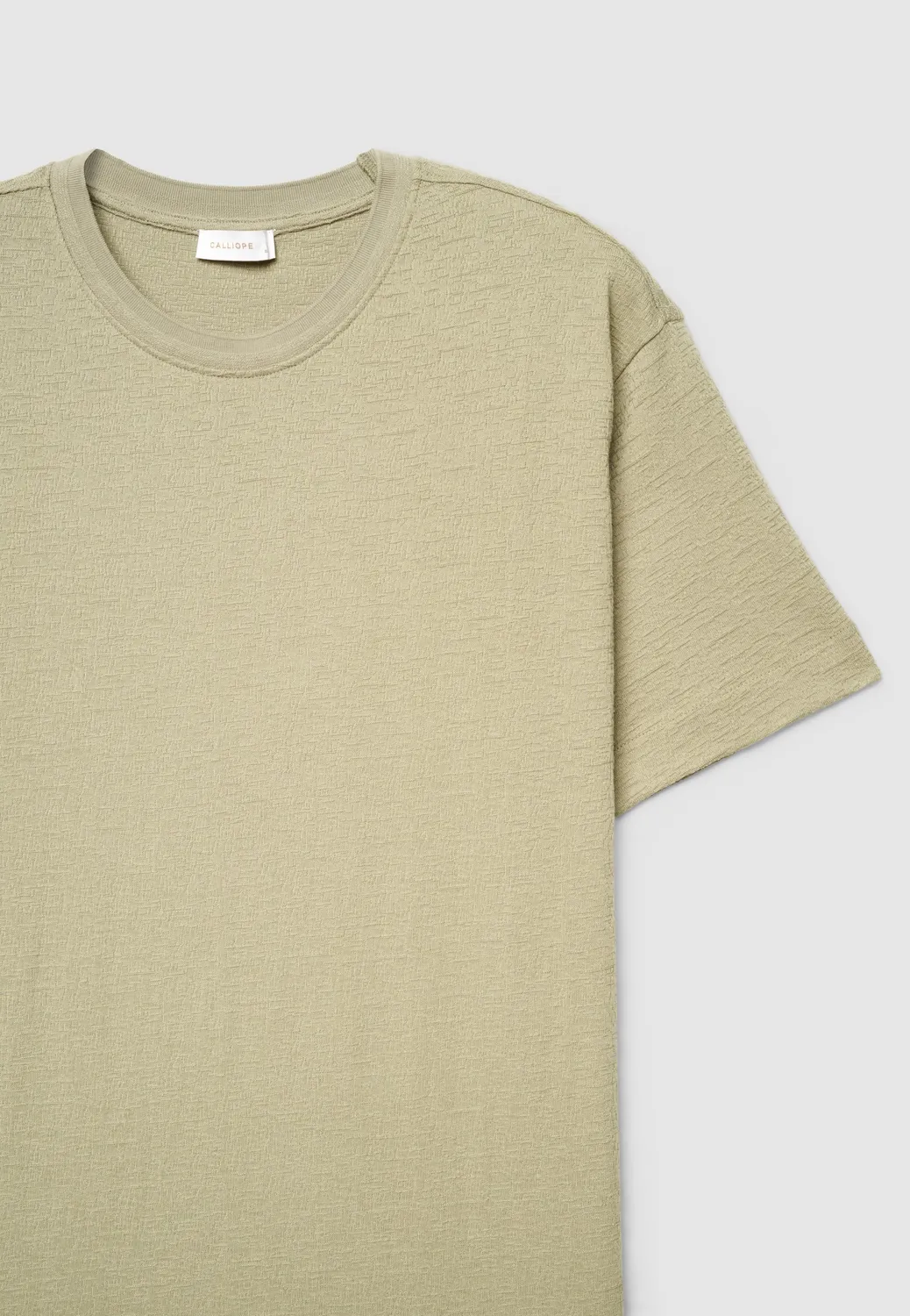 Calliope t-shirt homme col rond texturé uni