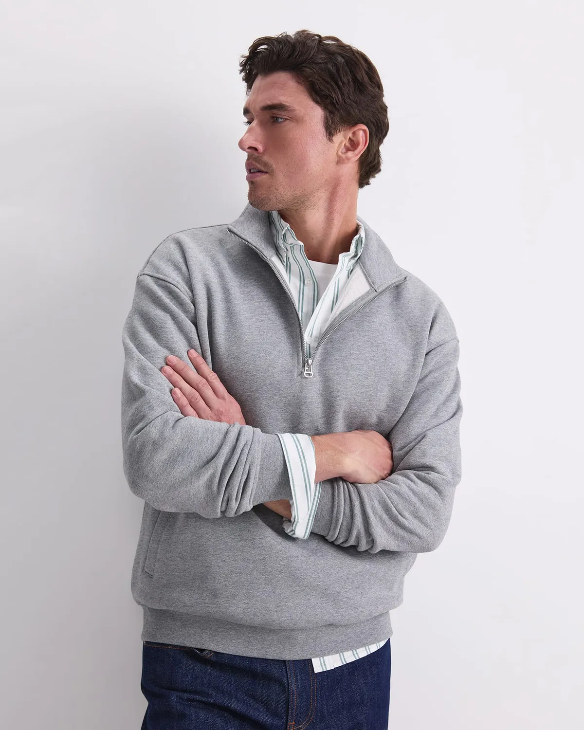 SPORTSCRAFT Quarter Zip 208094 sweat zippé coton homme