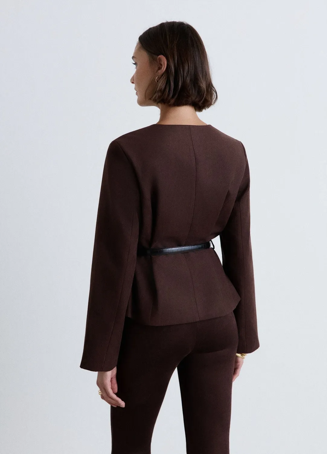 Calliope blouson femme effet suède ceinture