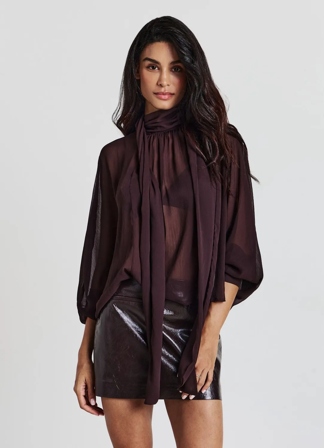 Calliope blouse cape femme manches longues