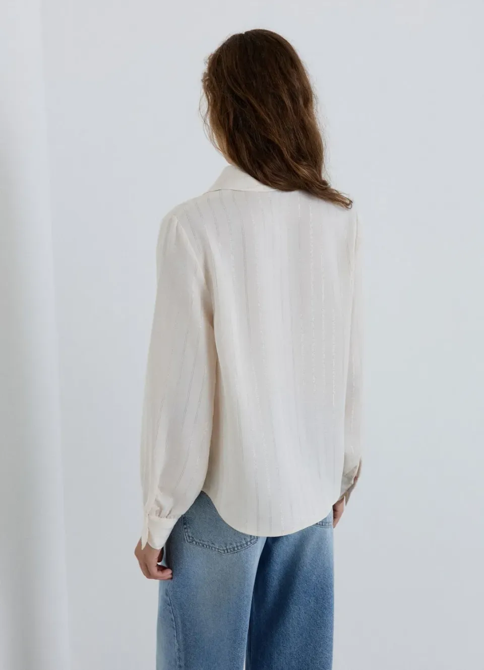 Calliope blouse rayée femme châle col V business
