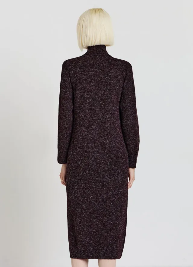 Calliope robe pull femme col roulé maille unie