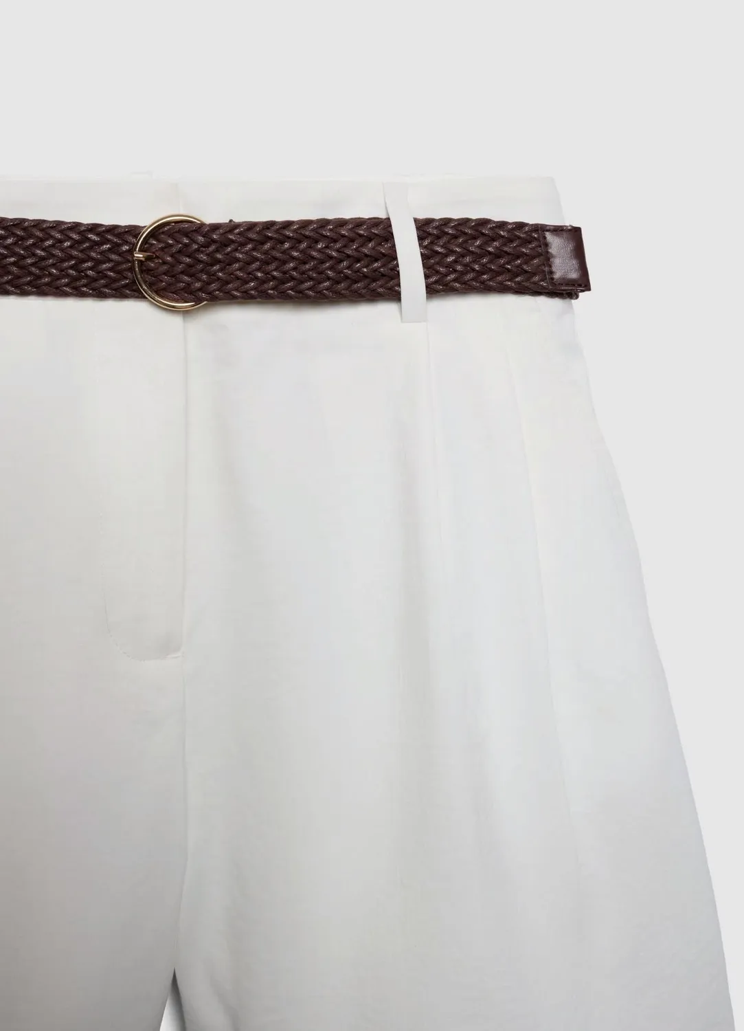 Calliope bermuda femme ceinture tressée taille haute