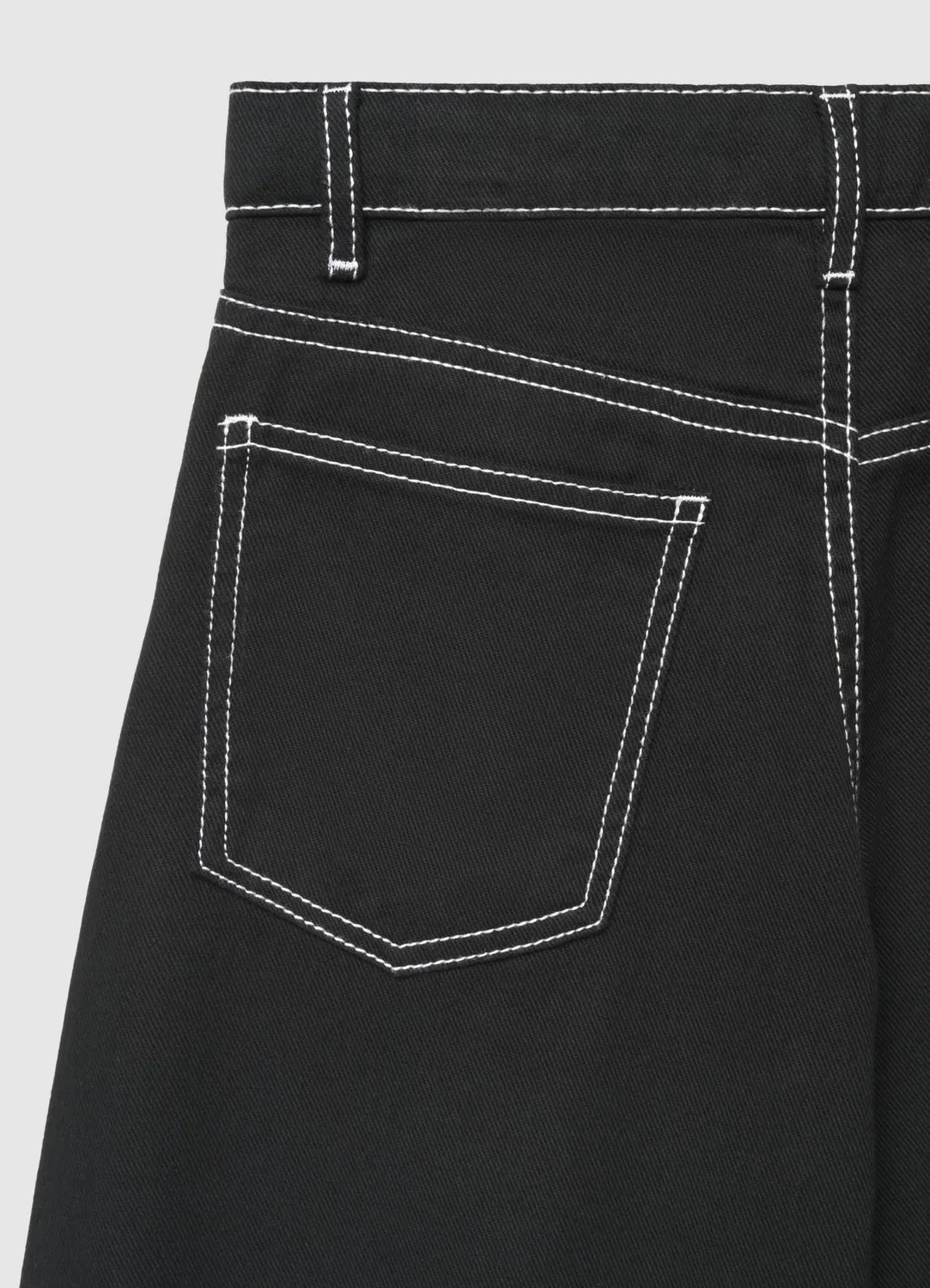 Calliope Pantalon barrel fille uni large 5 poches