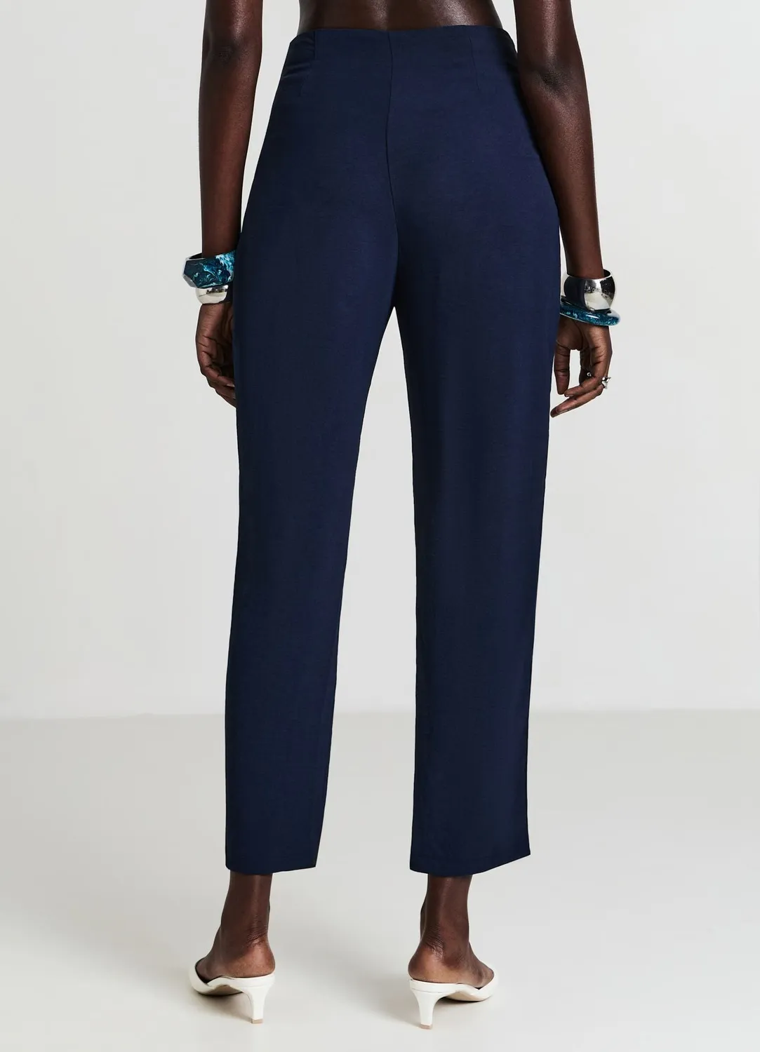 Calliope Pantalon à nœud pantalon femme long uni