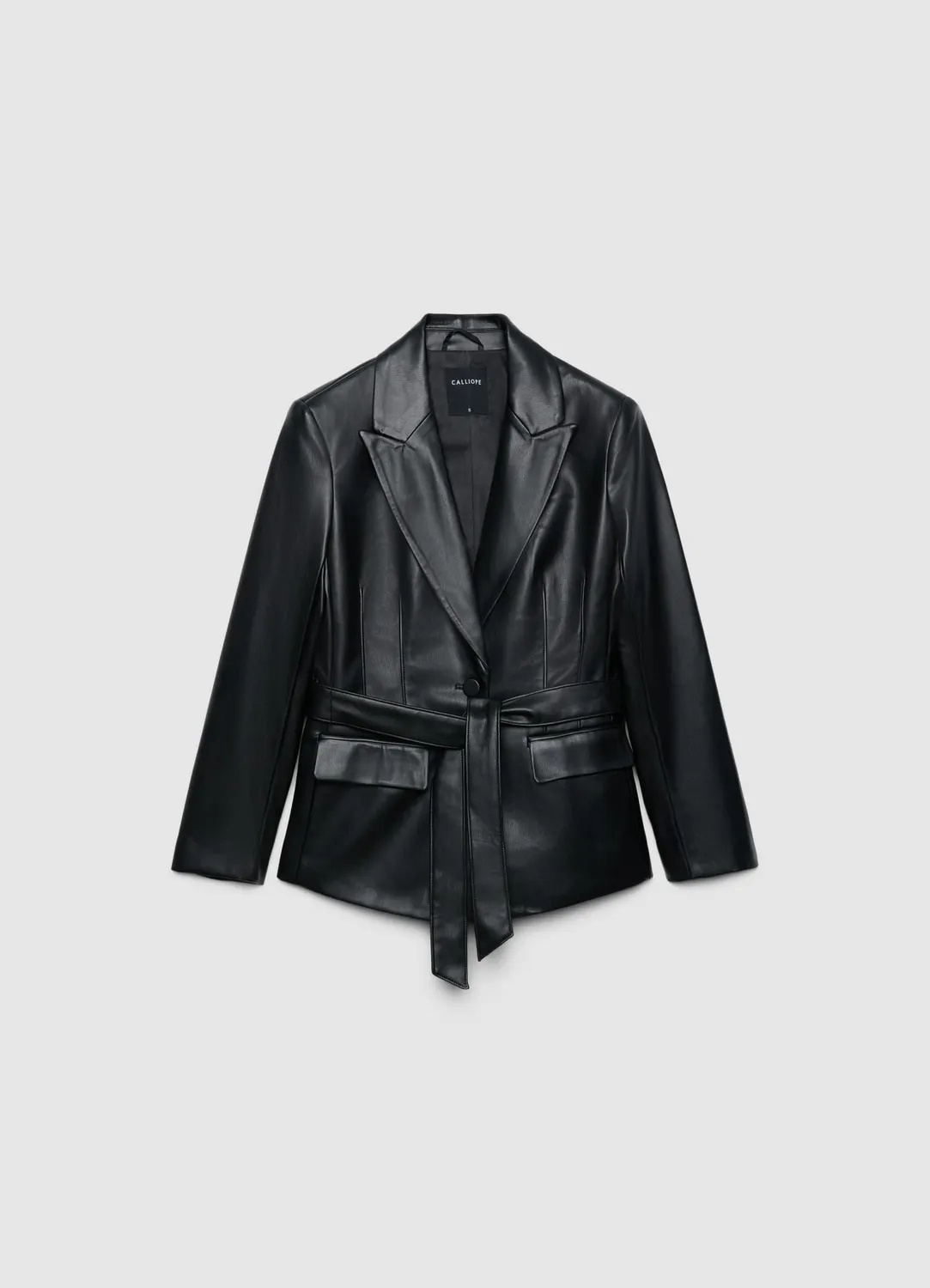 Calliope veste blazer effet cuir à ceinture femme