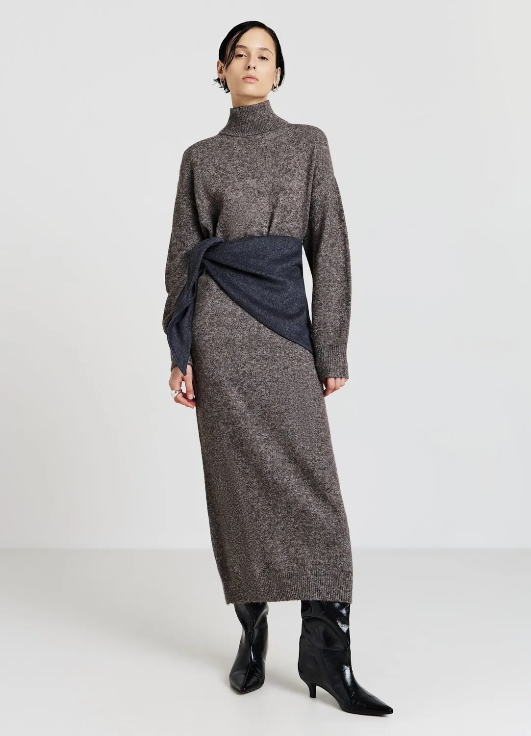 Calliope Dolcevita robe pull femme maille col roulé