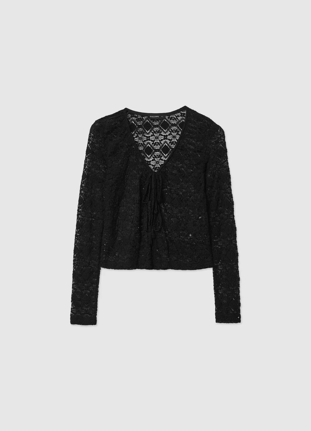 Calliope cardigan dentelle femme lacets col V