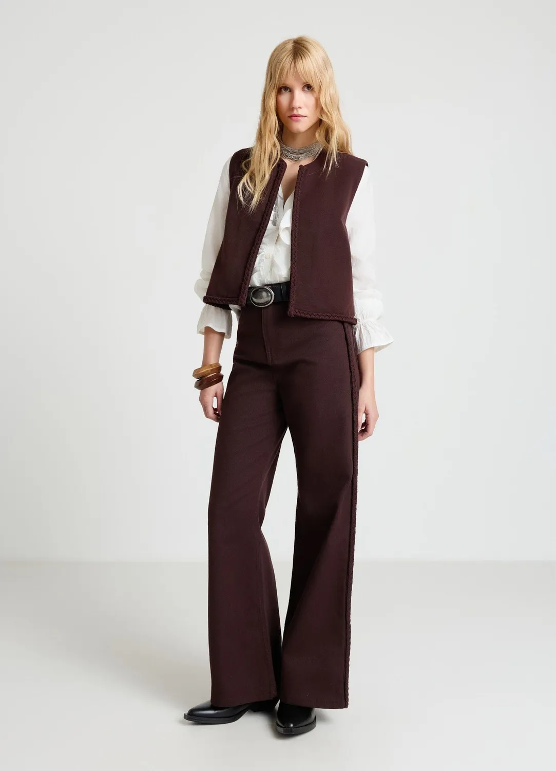 Calliope gilet col V femme sans manches