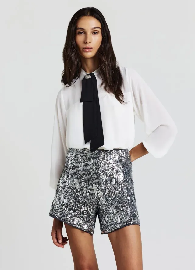 Calliope chemise lavallière femme manches longues regular