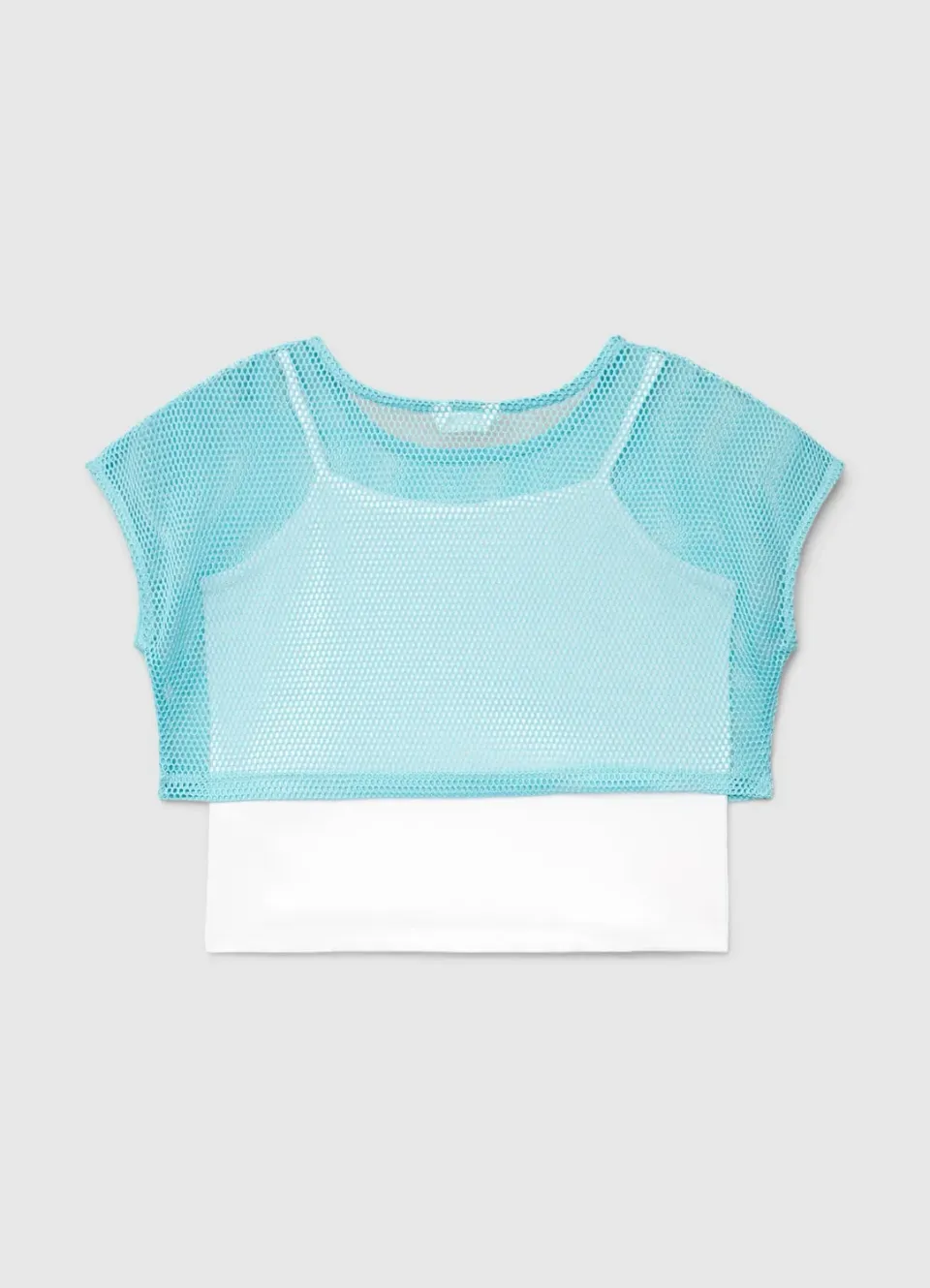 Calliope t-shirt double couche fille résille