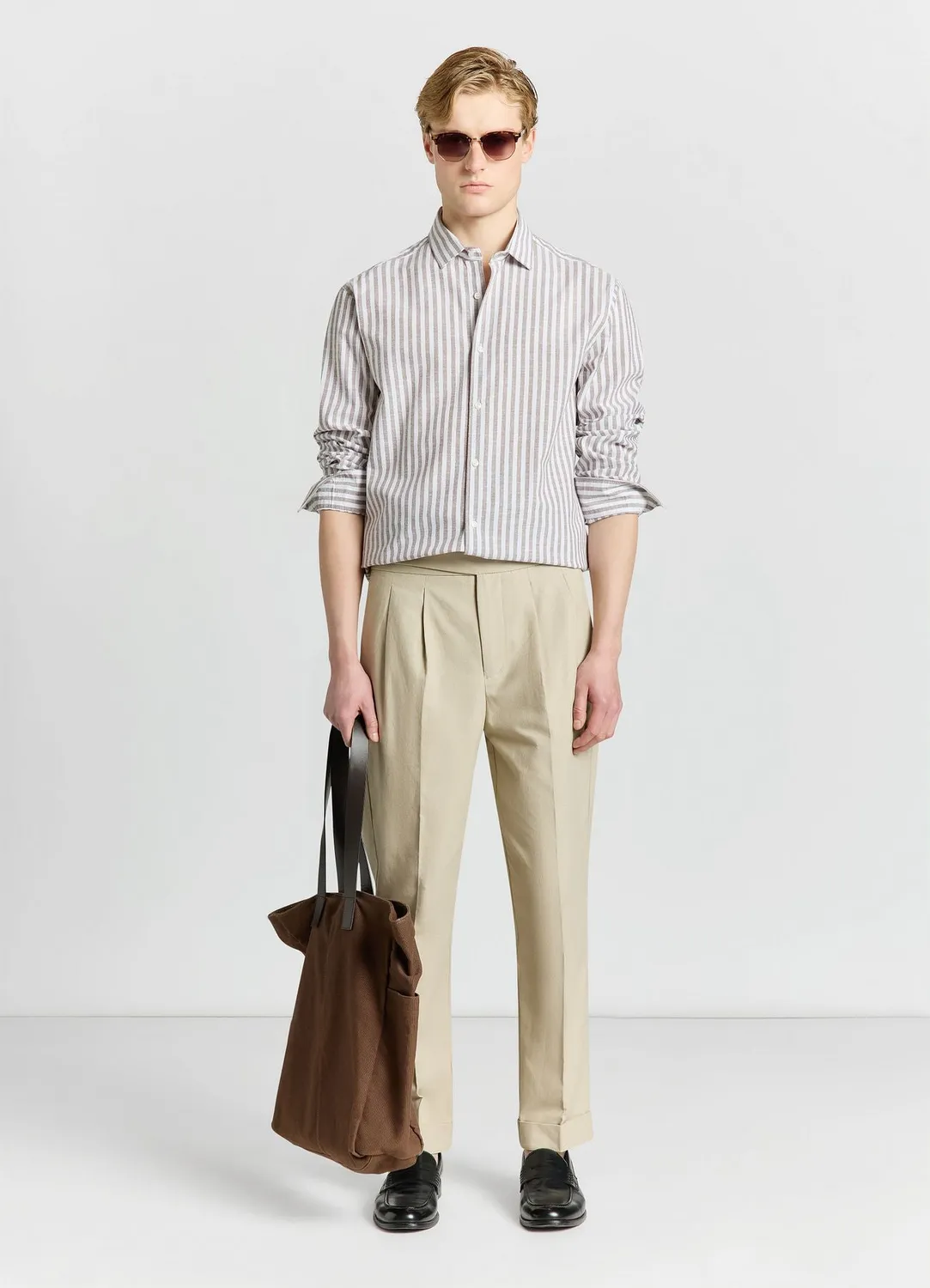 Calliope chemise rayée homme manches longues M