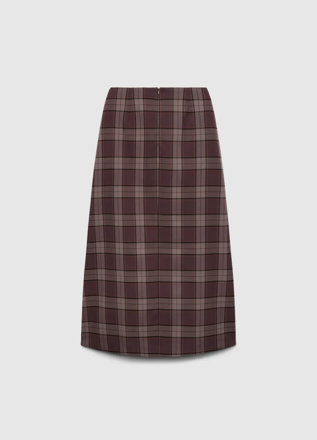 Calliope jupe midi carreaux femme boucle œillets
