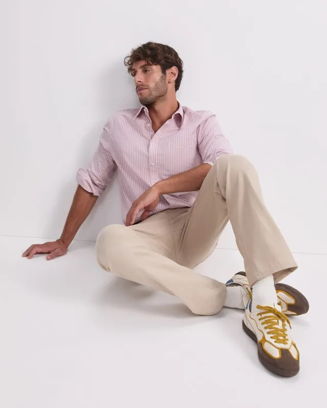 Sportscraft chemise rayée popeline coton homme manches longues
