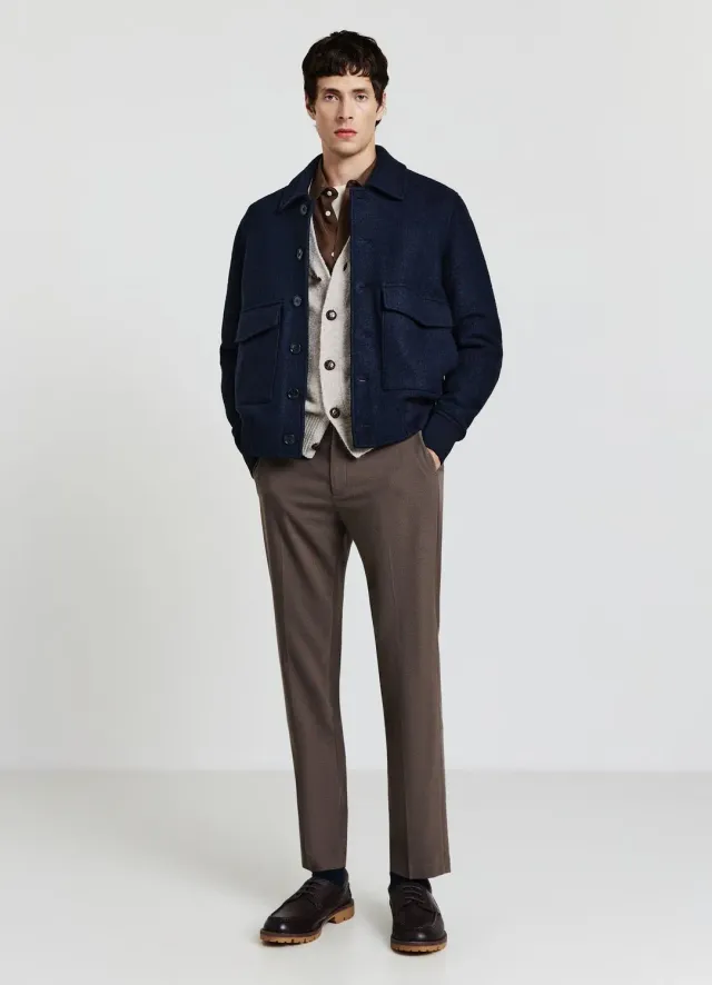 Calliope Bomber blouson homme laine bouillie