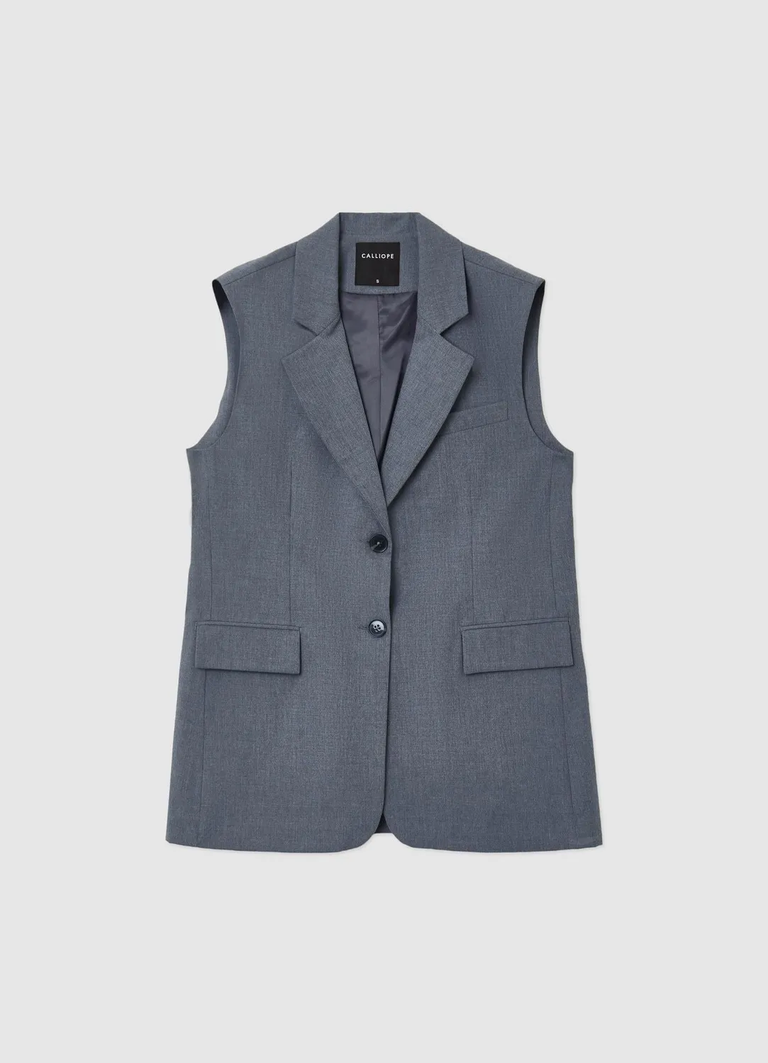 Calliope gilet tailleur femme 2 boutons col revers