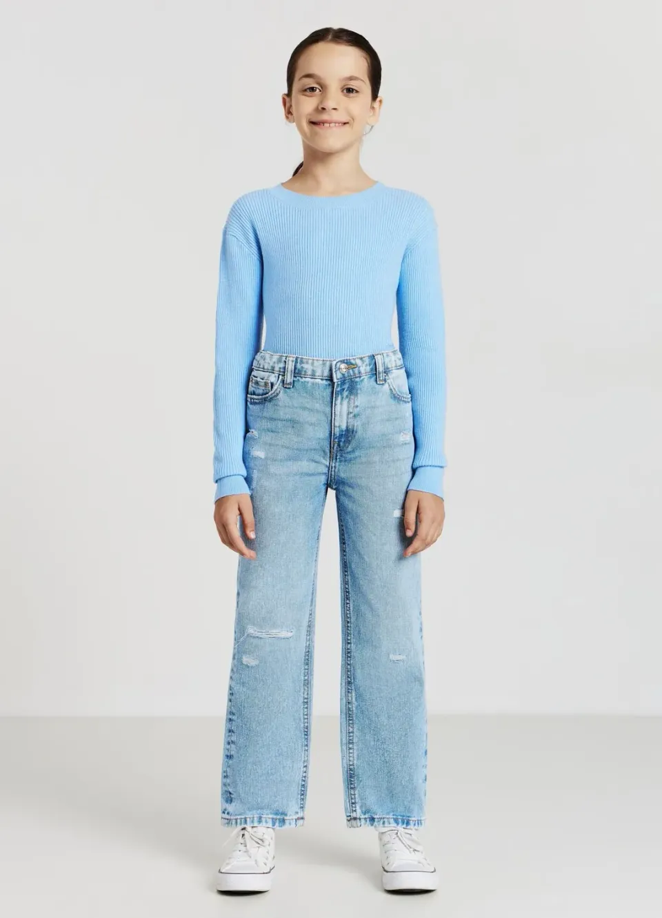 Calliope jean straight fille déchiré regular
