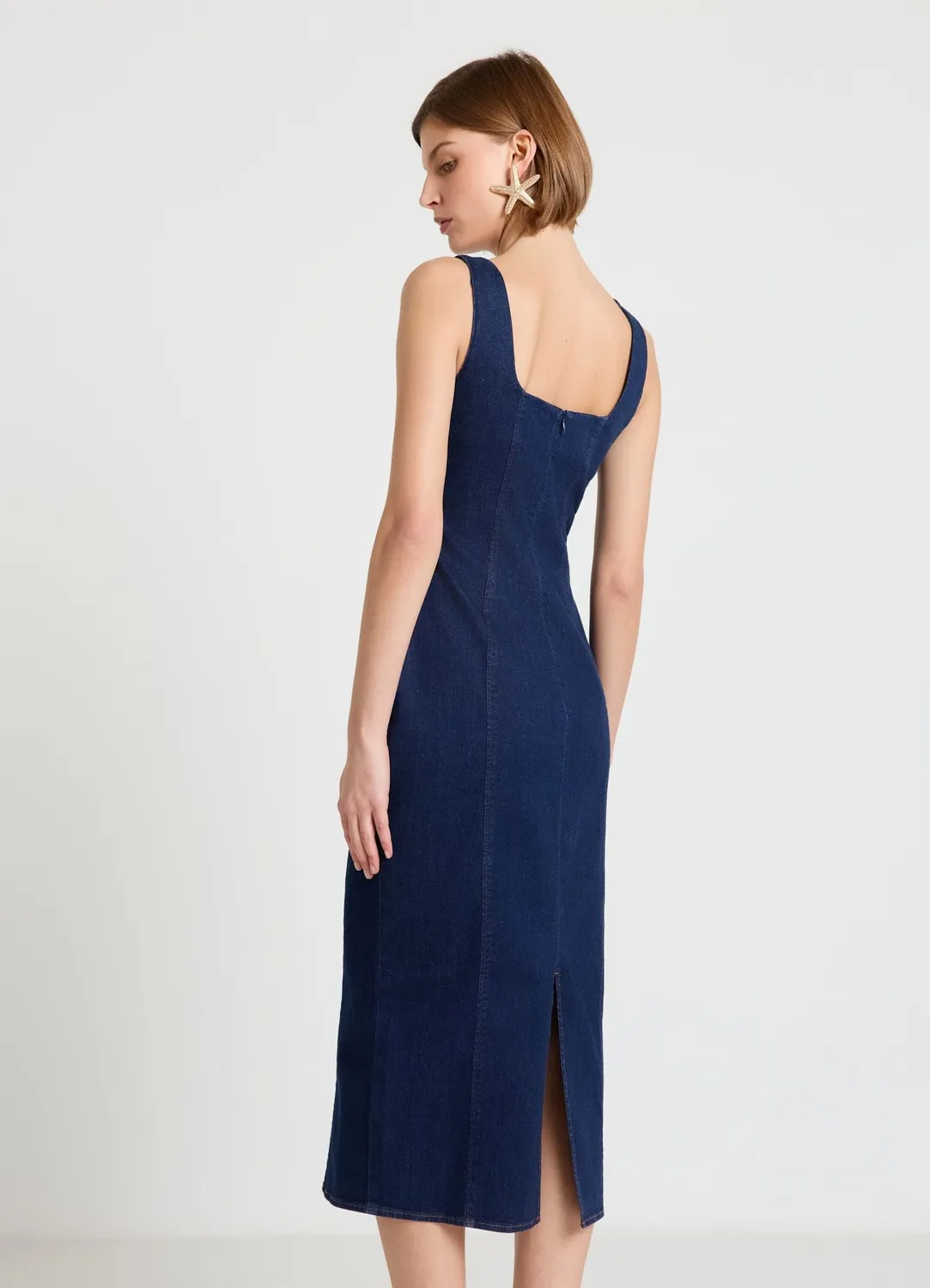 Calliope Tubino robe tubino femme midi en denim