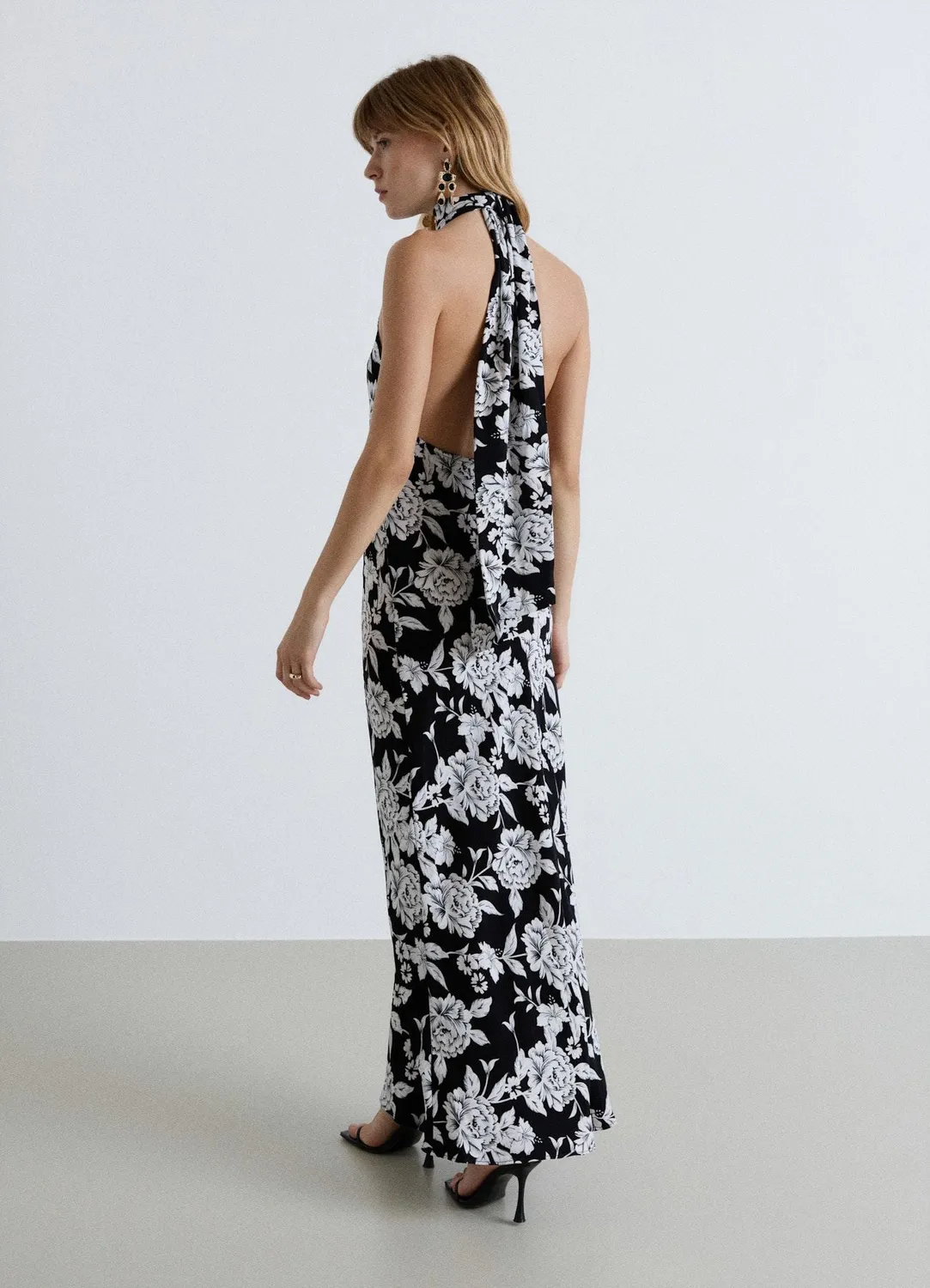 Calliope Robe Longue Fleurie Femme M Col Américain
