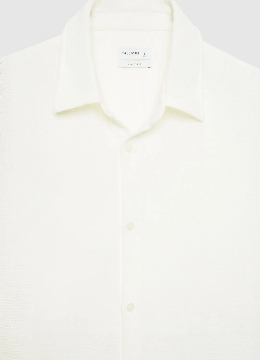 Calliope Boxy chemise homme manches courtes unie