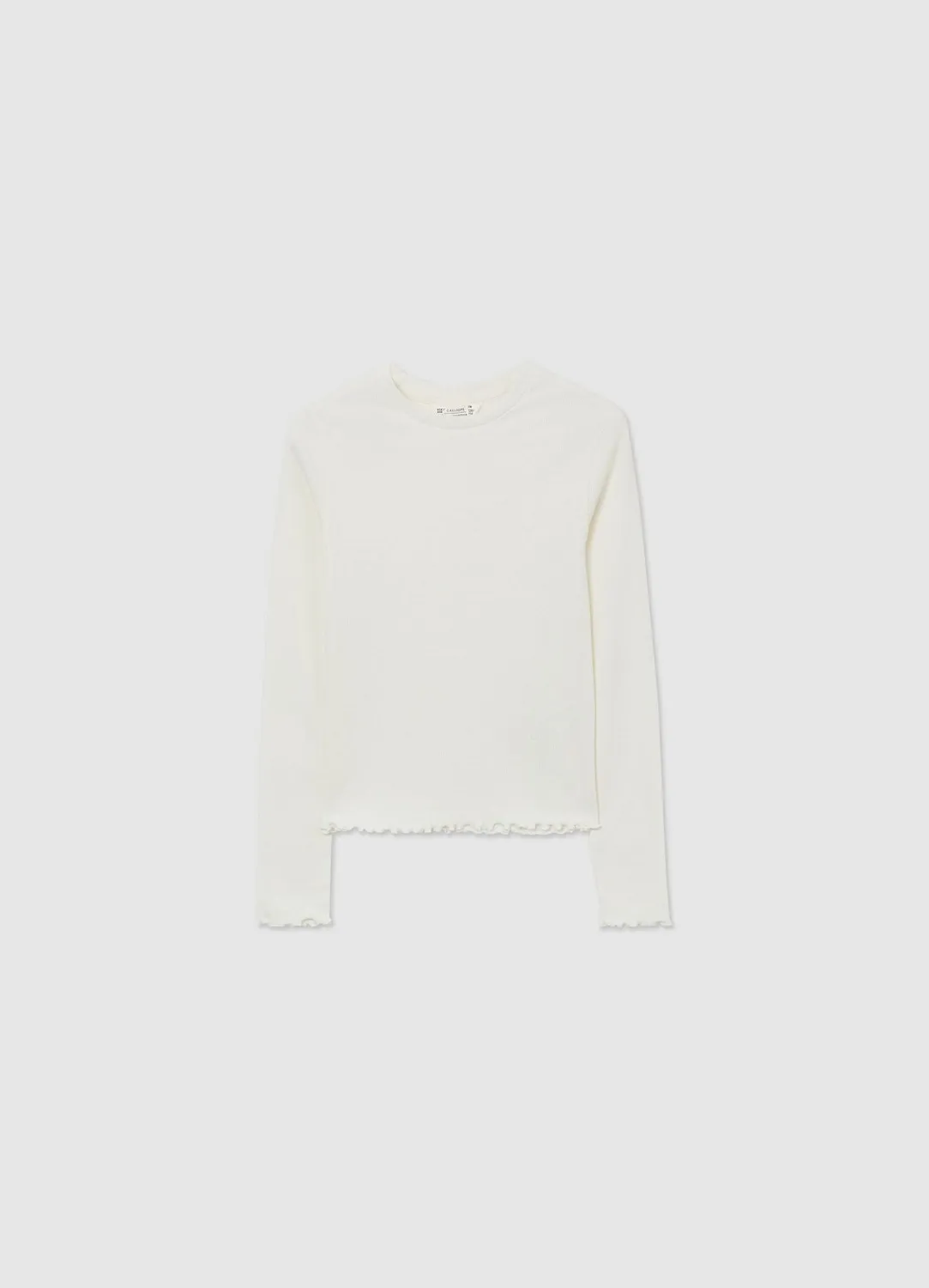 Calliope lot 2 t-shirts fille côtelé manches longues