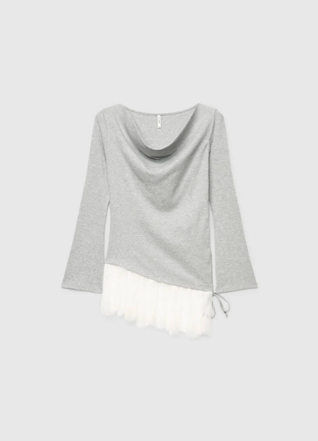 Calliope Dentelle t-shirt femme col cascade