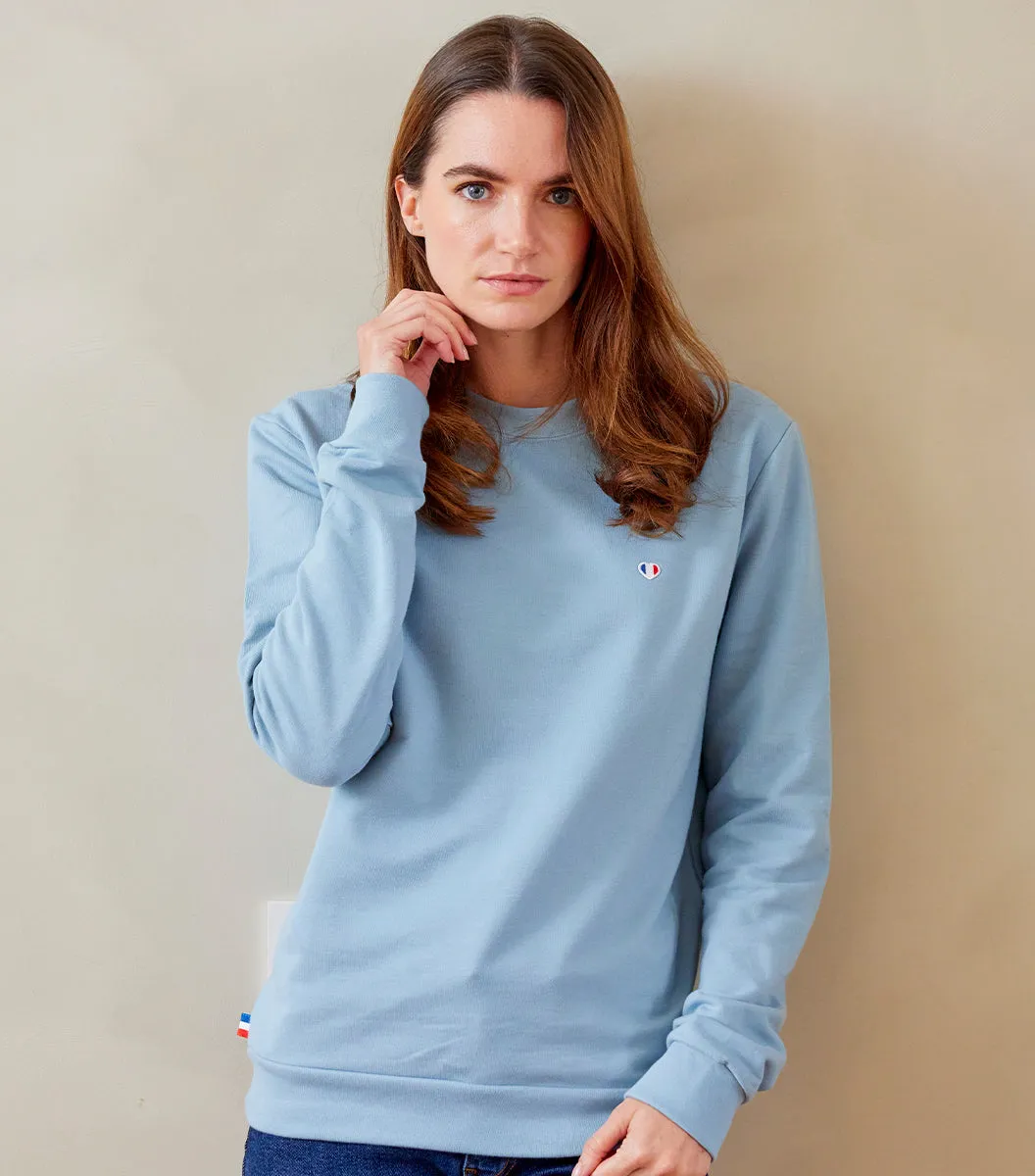 Cocorico Iconique sweat femme ciel coton