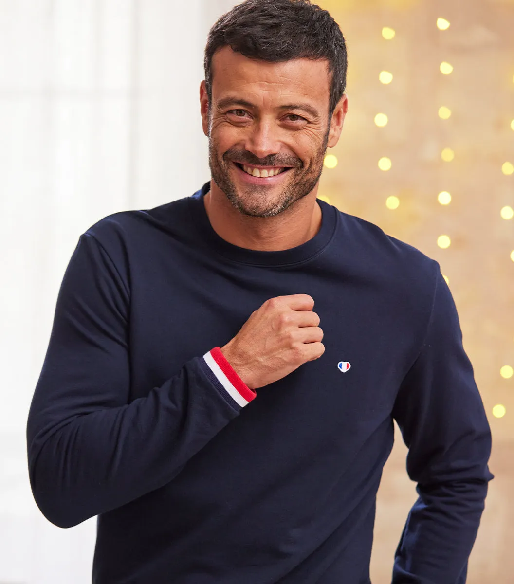 Cocorico Iconique sweat supporter homme marine coton
