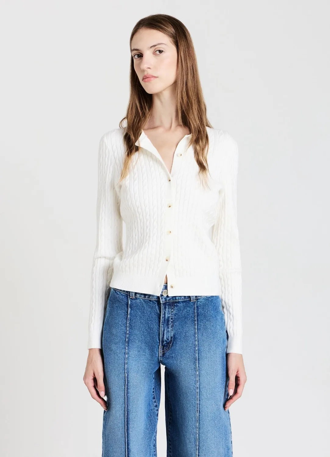 Calliope cardigan torsades boutons col rond