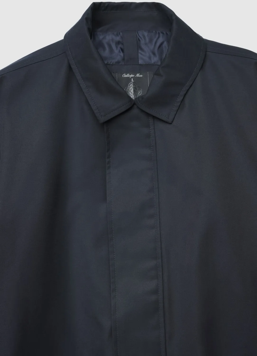 Calliope uni long manteau homme poches