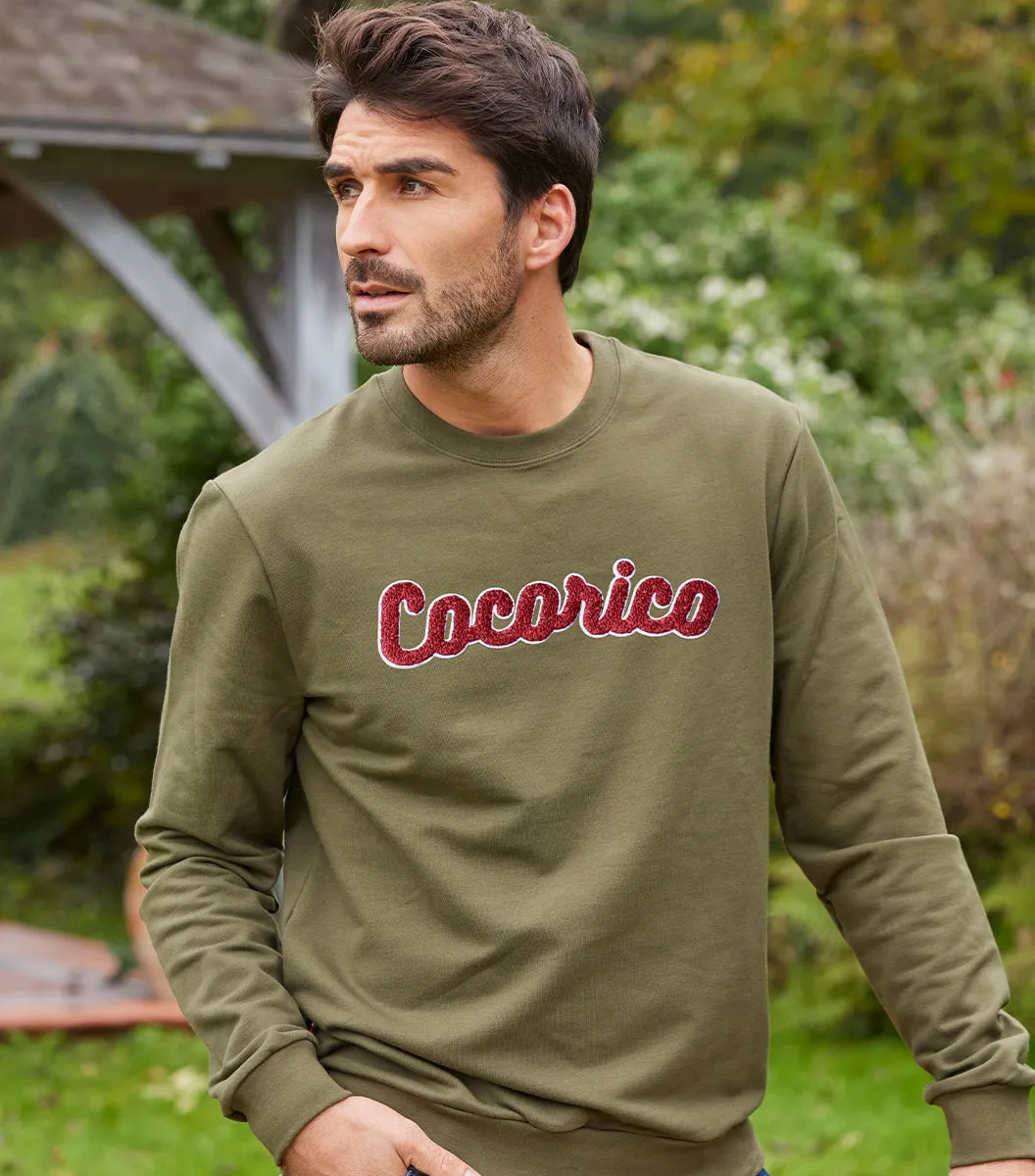 Cocorico La Bouclette sweat homme kaki coton
