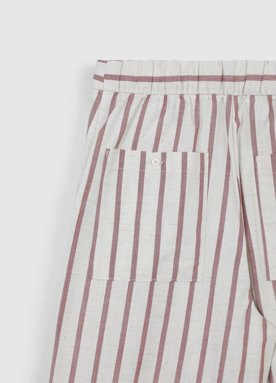 Calliope pantalon straight rayé coton regular femme