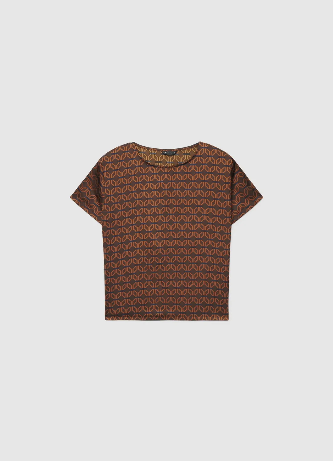Calliope blouse imprimé géométrique manches courtes femme