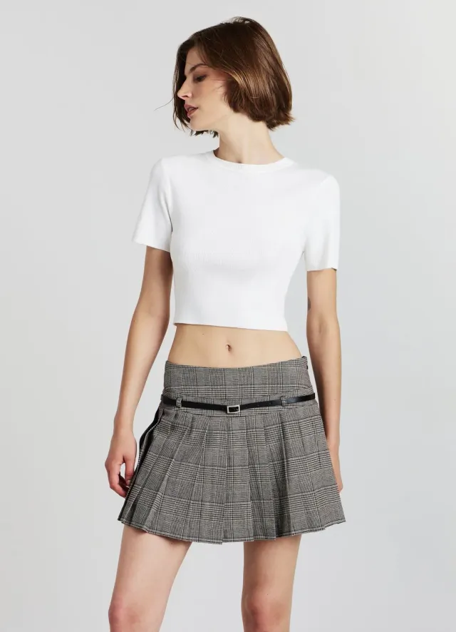 Calliope t-shirt col rond uni femme manches courtes