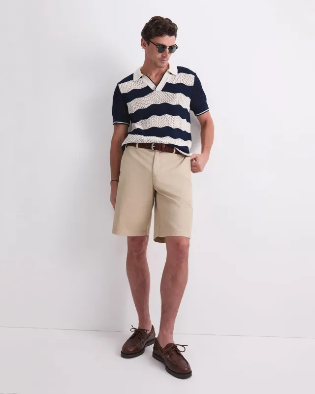 Sportscraft Wave Stripe Knit polo maille coton
