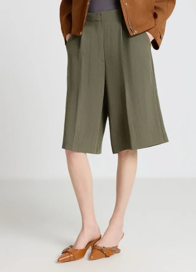Calliope bermuda long uni short femme taille haute