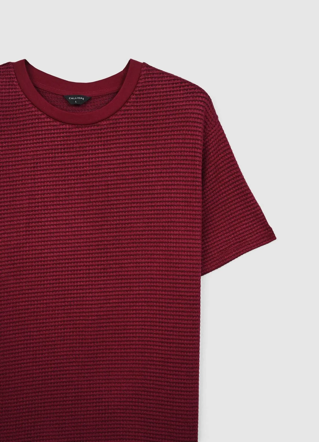 Calliope T-Shirt Texturé Col Rond T-Shirt Homme Uni