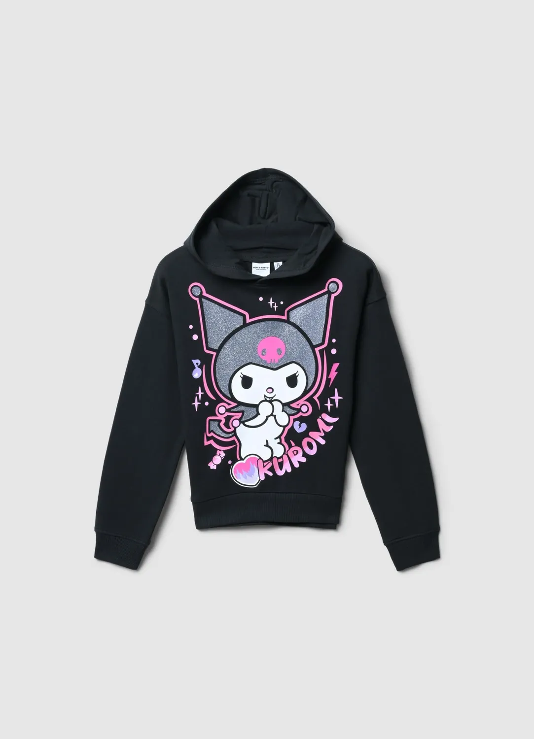 Calliope sweat capuche Kuromi fille en coton