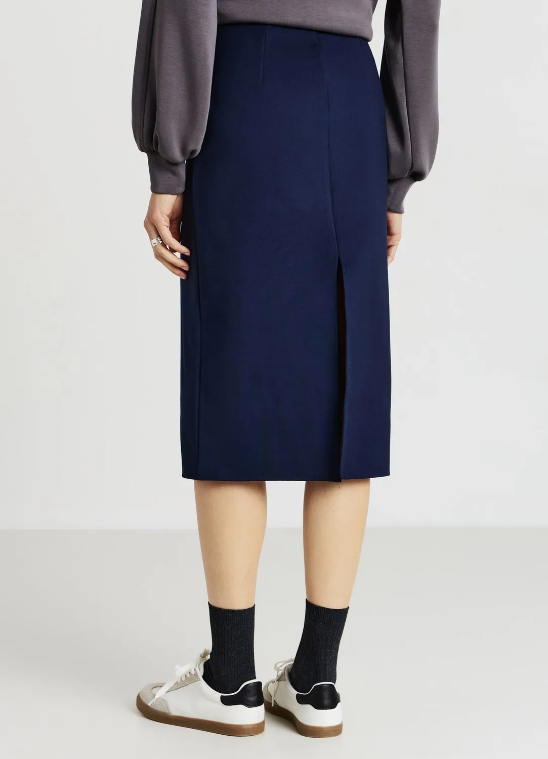 Calliope jupe crayon longue fente ajustée femme