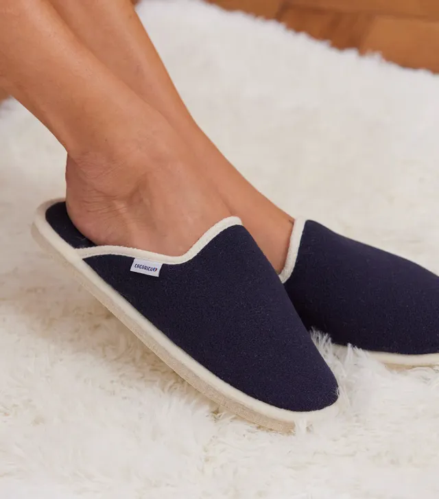 Cocorico Mules Marine Femme laine pointure 36-46